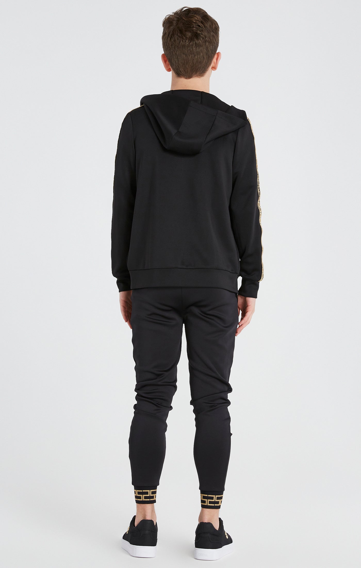 Load image into Gallery viewer, Boys Black Taped Cuffed Jogger (4)