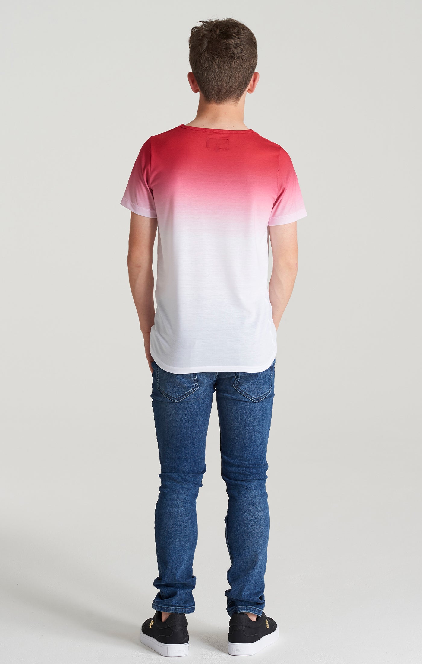Load image into Gallery viewer, Boys Red High Fade T-Shirt (4)