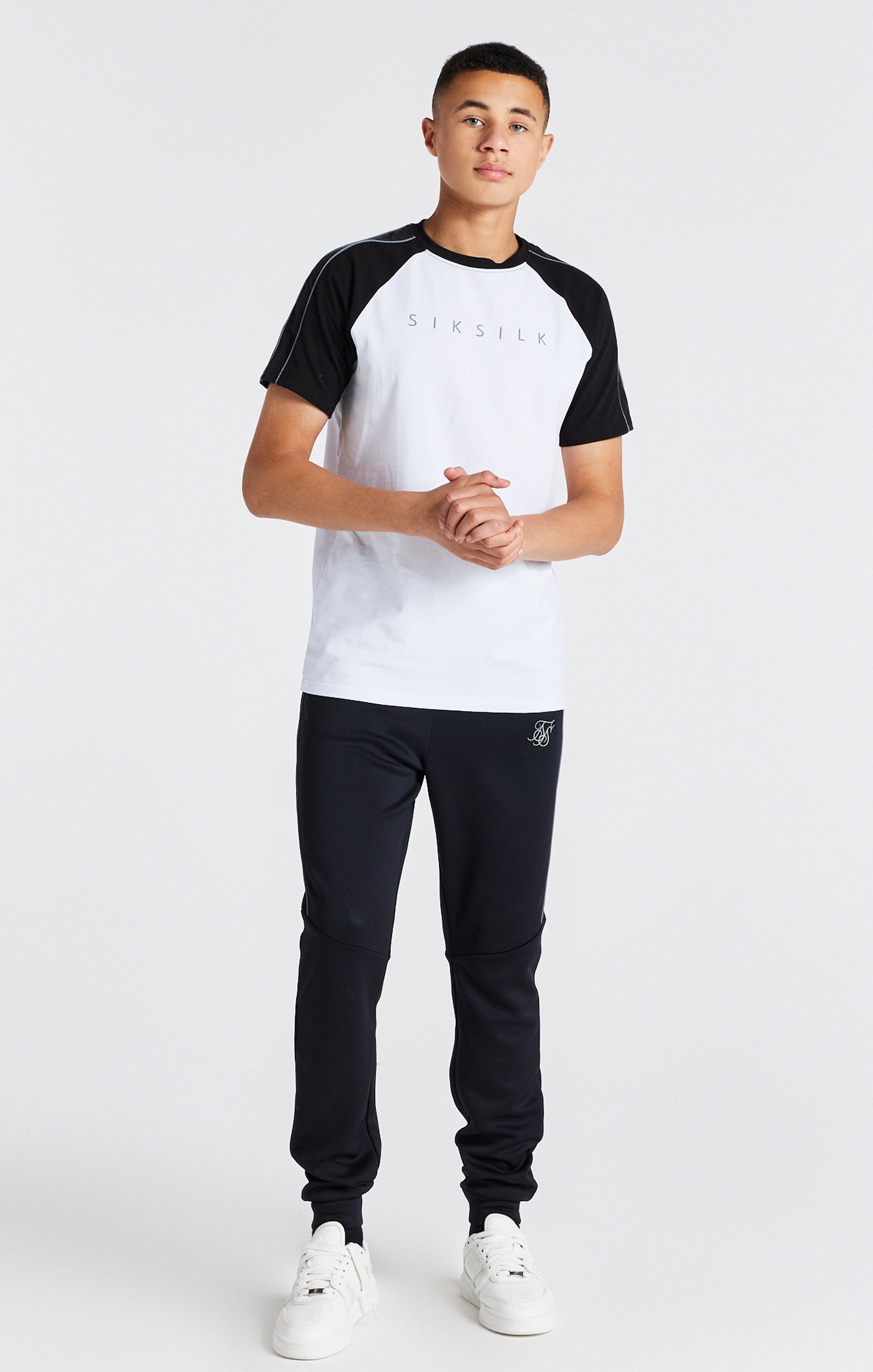 Load image into Gallery viewer, Boys White Raglan T-Shirt (2)