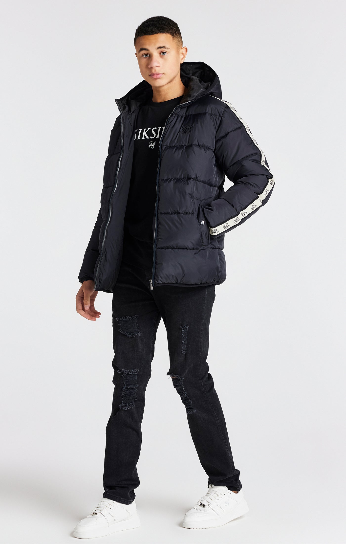 Load image into Gallery viewer, Boys Black Bubble Parka (2)