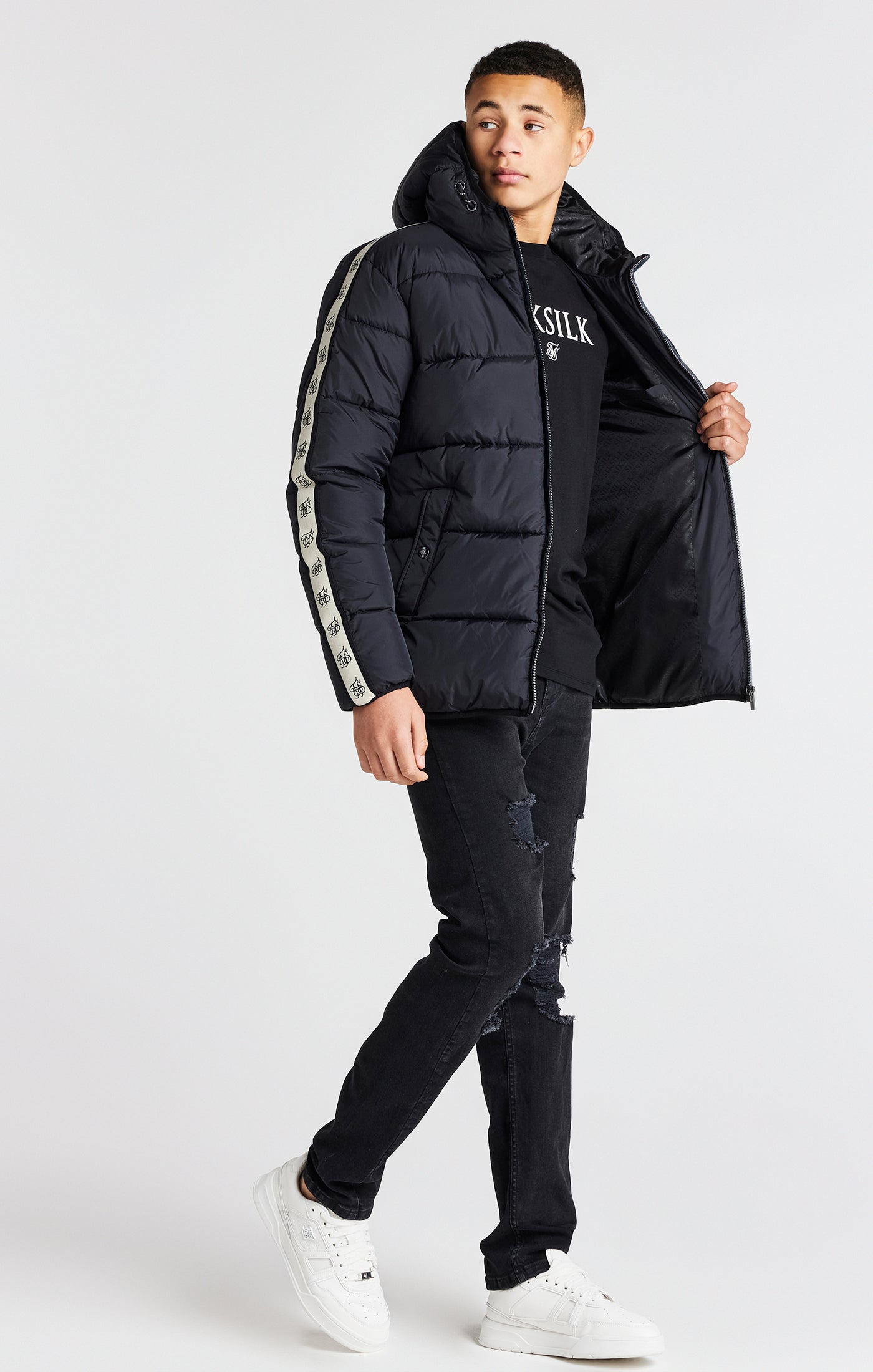 Load image into Gallery viewer, Boys Black Bubble Parka (3)