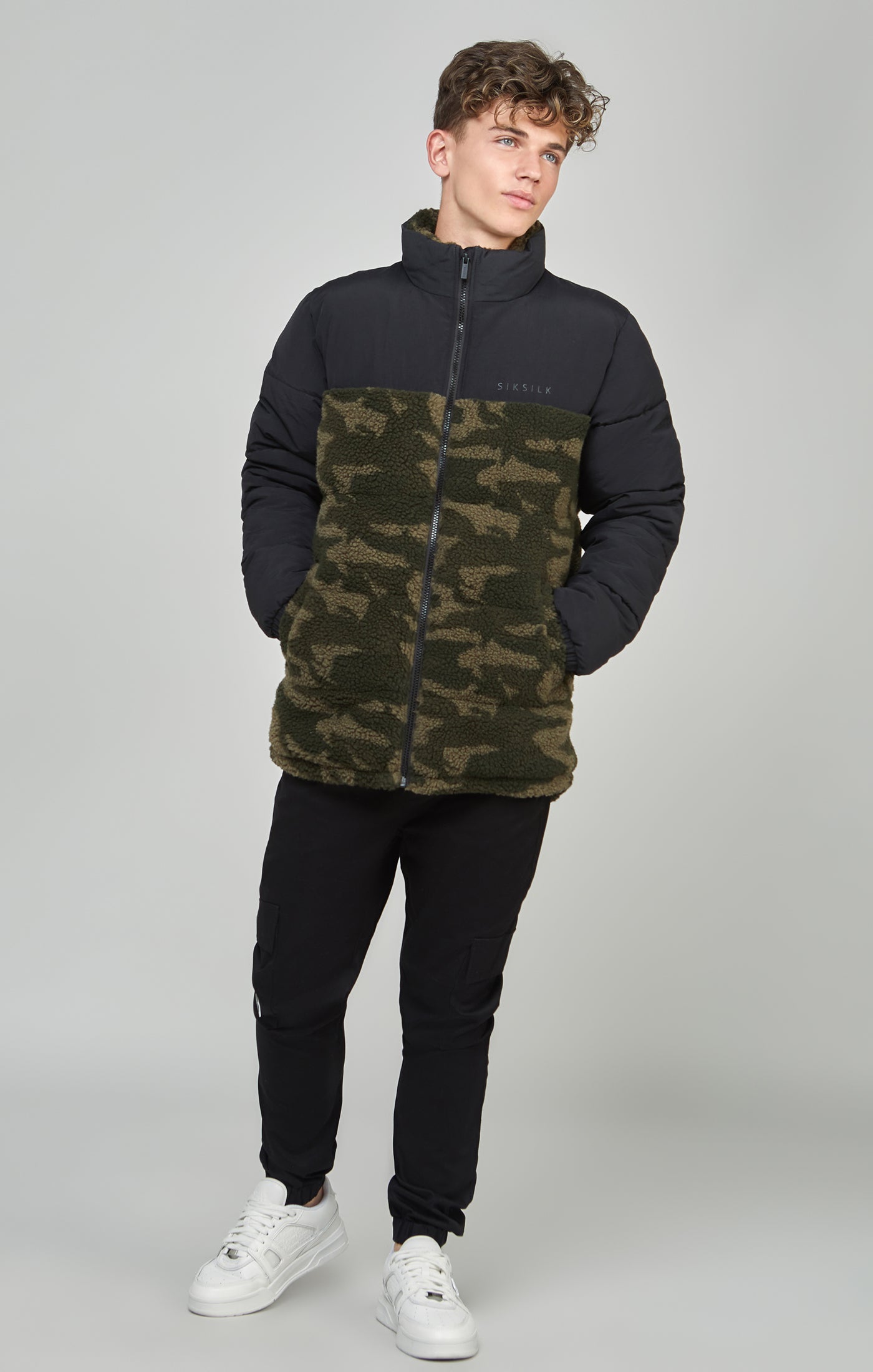 Load image into Gallery viewer, Boys Camo Borg Puffer Jacket (3)