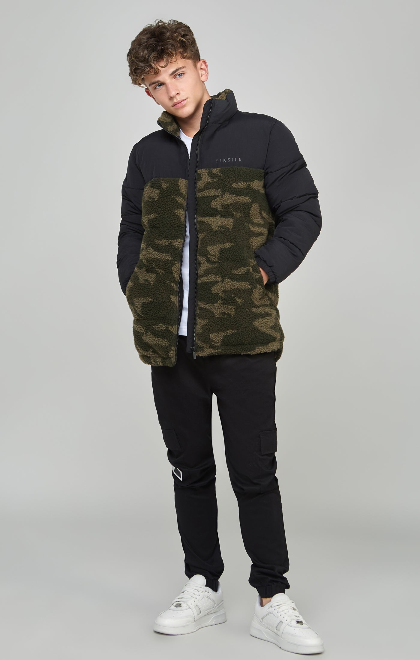 Load image into Gallery viewer, Boys Camo Borg Puffer Jacket (5)