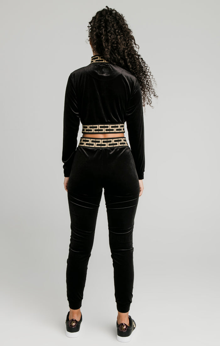 Load image into Gallery viewer, Black Velour Track Pant (4)