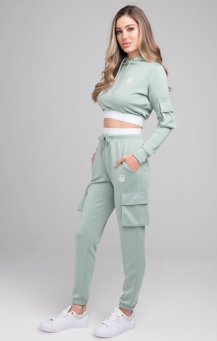 Load image into Gallery viewer, SikSilk Cargo Tape Track Pants - Sage (4)