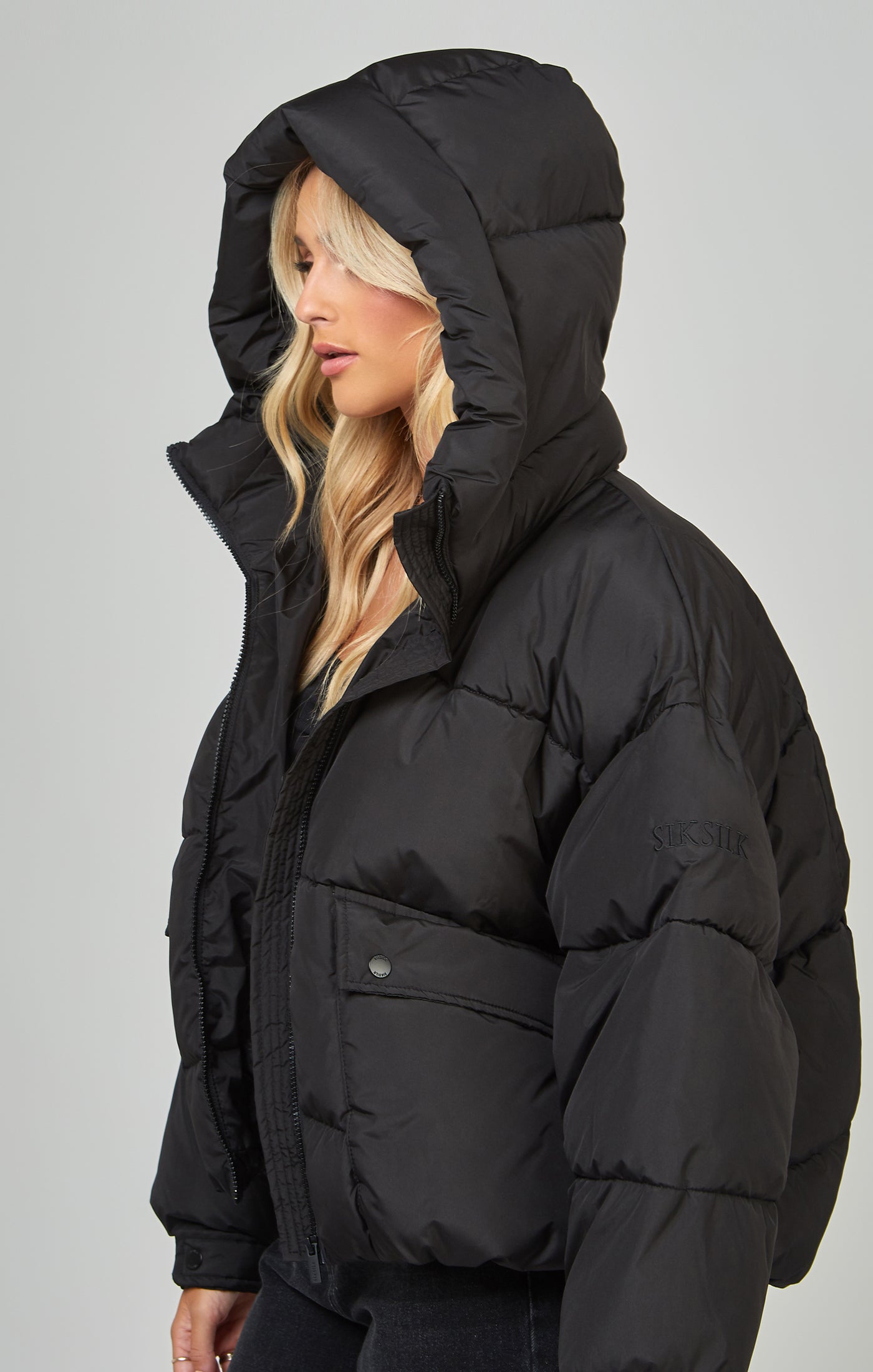 Load image into Gallery viewer, Black Oversized Padded Coat (6)