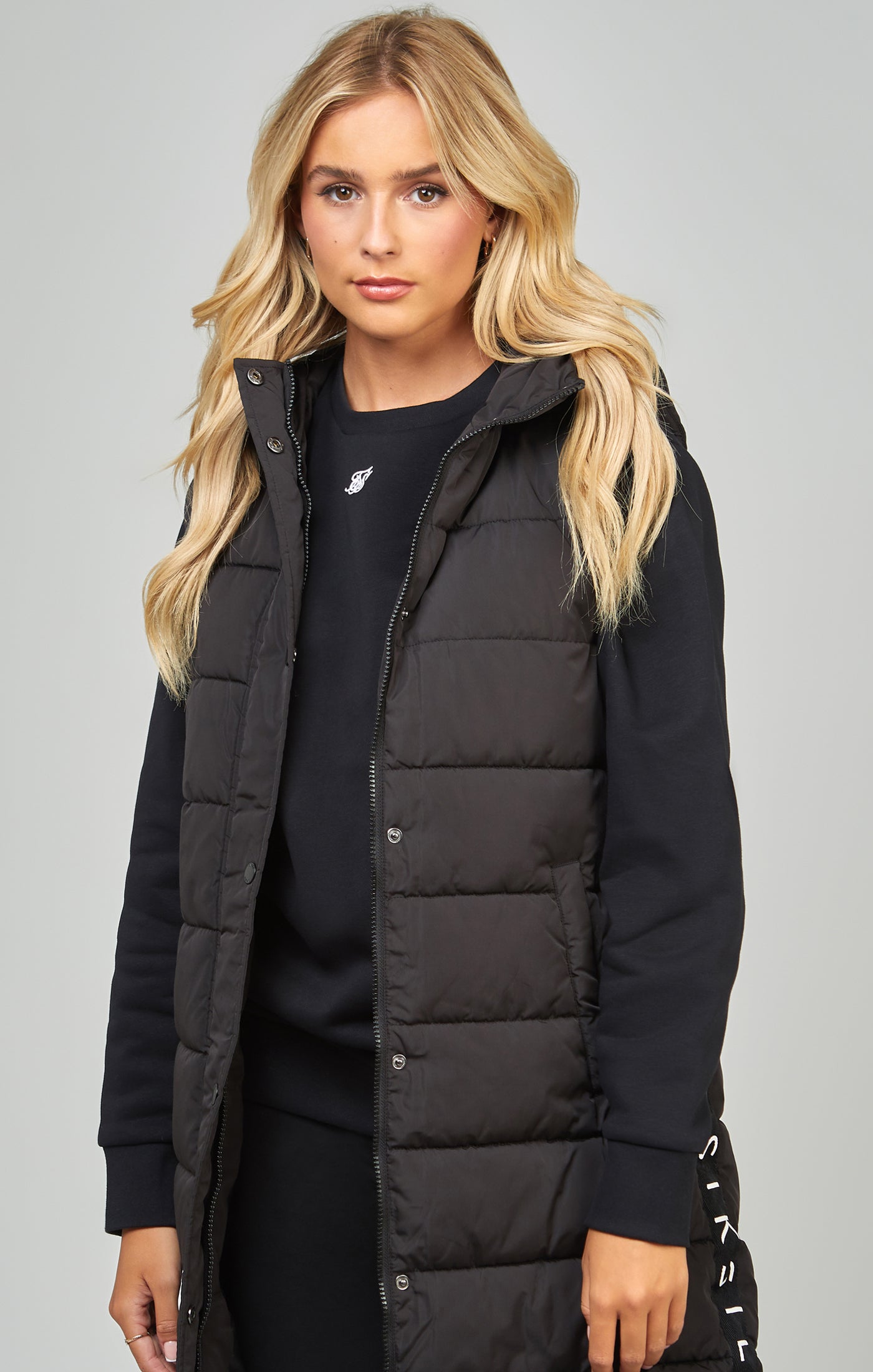 Load image into Gallery viewer, Black Longline Gilet