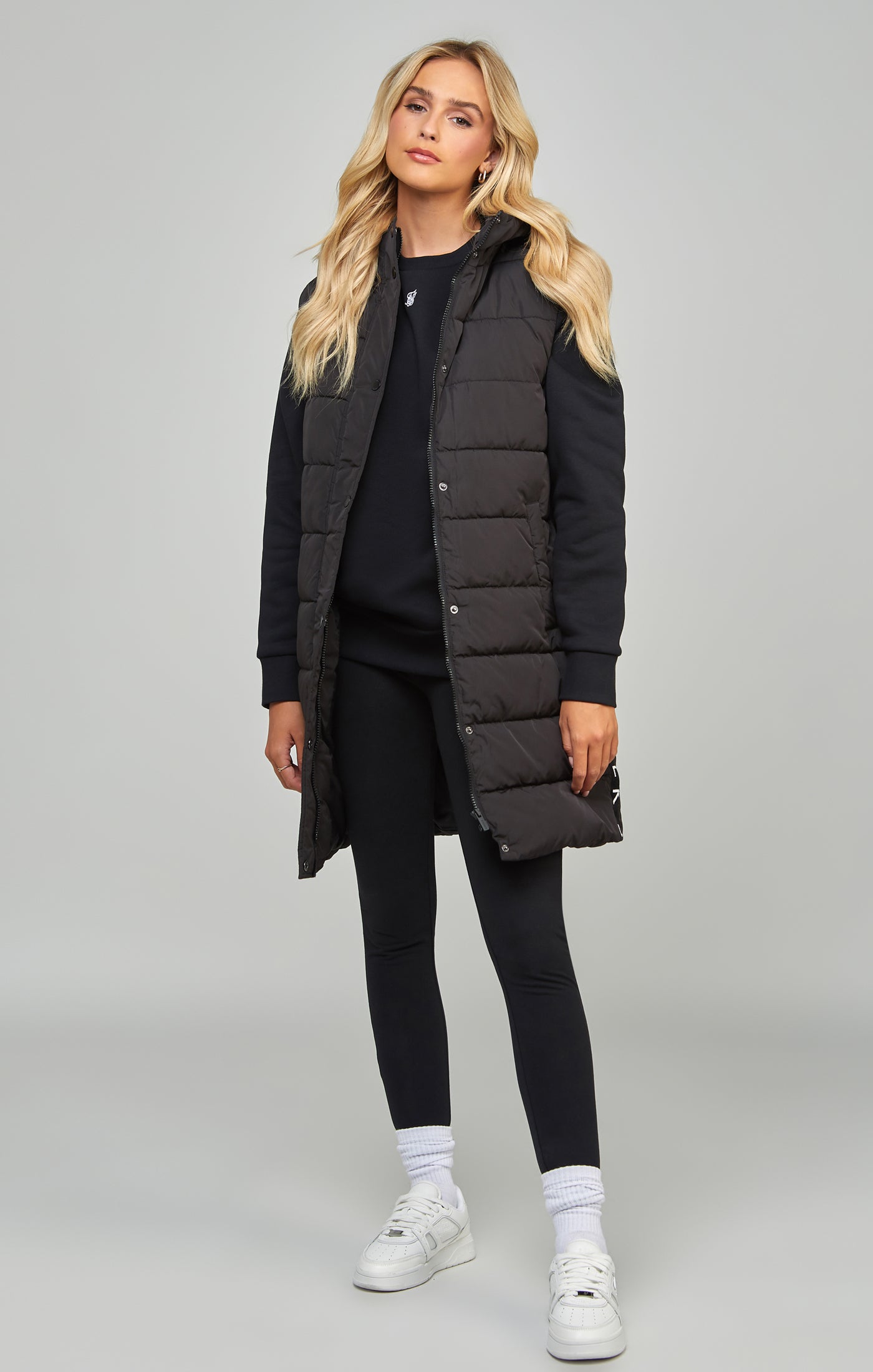 Load image into Gallery viewer, Black Longline Gilet (5)
