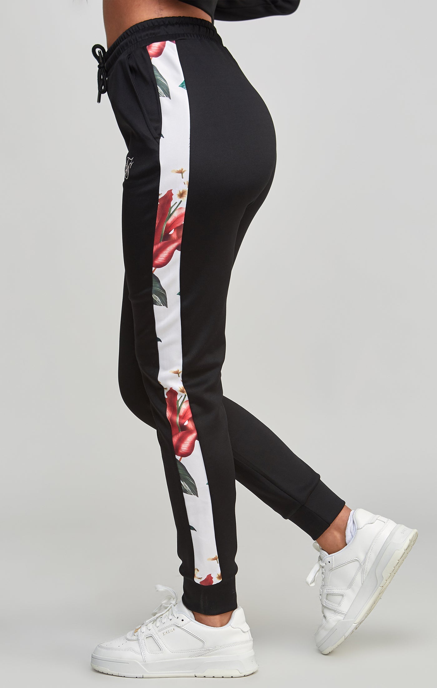 Load image into Gallery viewer, Black Retro Tropics Track Pant (1)